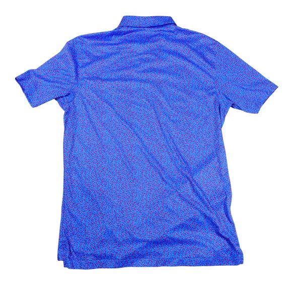 Peter Millar Featherweight McArthur Golf Club Whale Print Polo Shirt Mens Medium - Picture 6 of 6